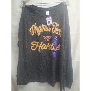 Liv Casual Virginia Tech Hokies Black Long Sleeve Light Weight Sweatshirt...NWT